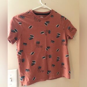 Old Navy Orange Cassettes T-shirt Size 8